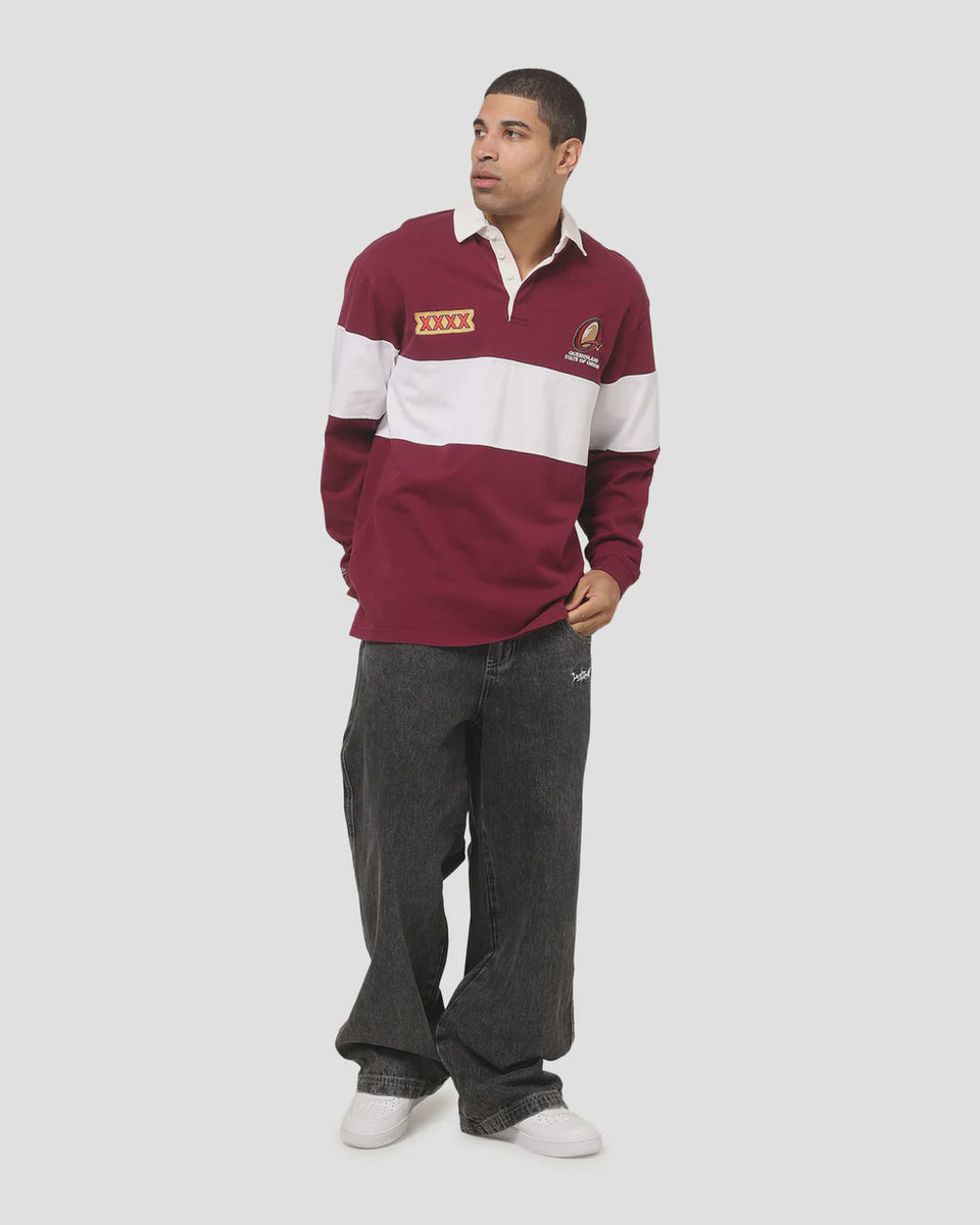 MNQRL00255 QLD PANELLED RUGBY TOP – Lifestyle Sports NZ