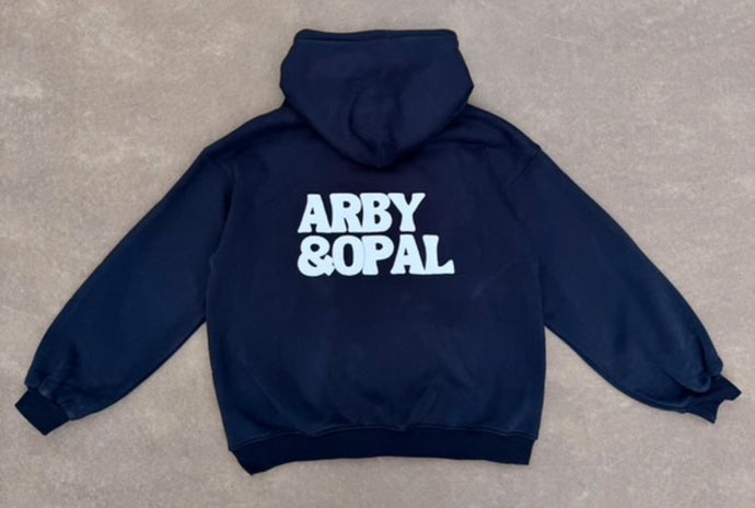 ARBY N OPAL STAPLE HOOD NAVY/BABY BLUE
