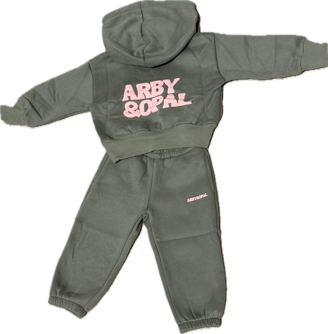ARBY N OPAL K STAPLE SET ARMY/PINK