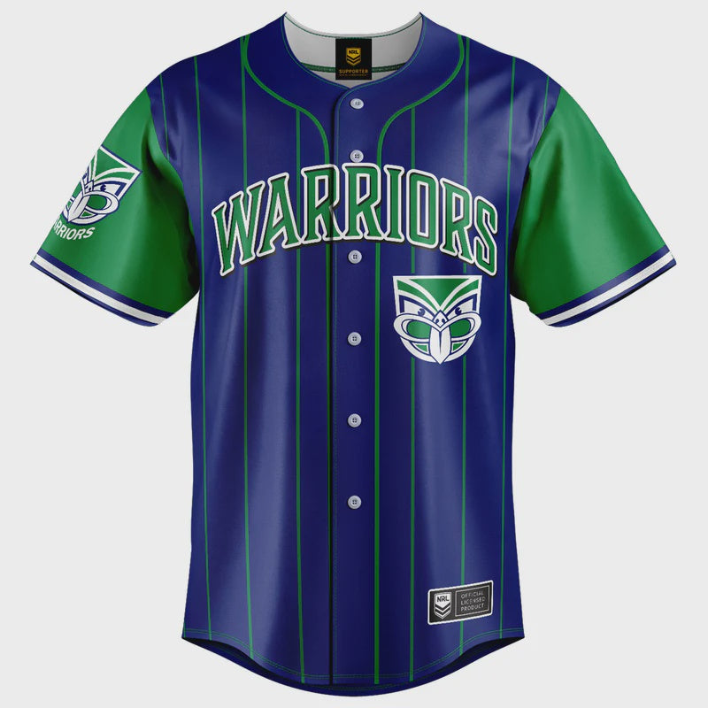 NRLWA83GA WARRIORS BASEBALL SHIRT