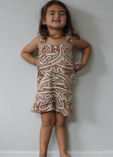 BABYBEAR SHORT OVERALLS CHOC