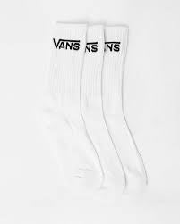 VANS 3PACK WHITE SOCKS