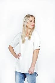 HL116 WHITE LONG TEE