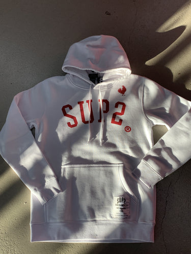 SUP2 COLLEGE COCK HOOD WHITE