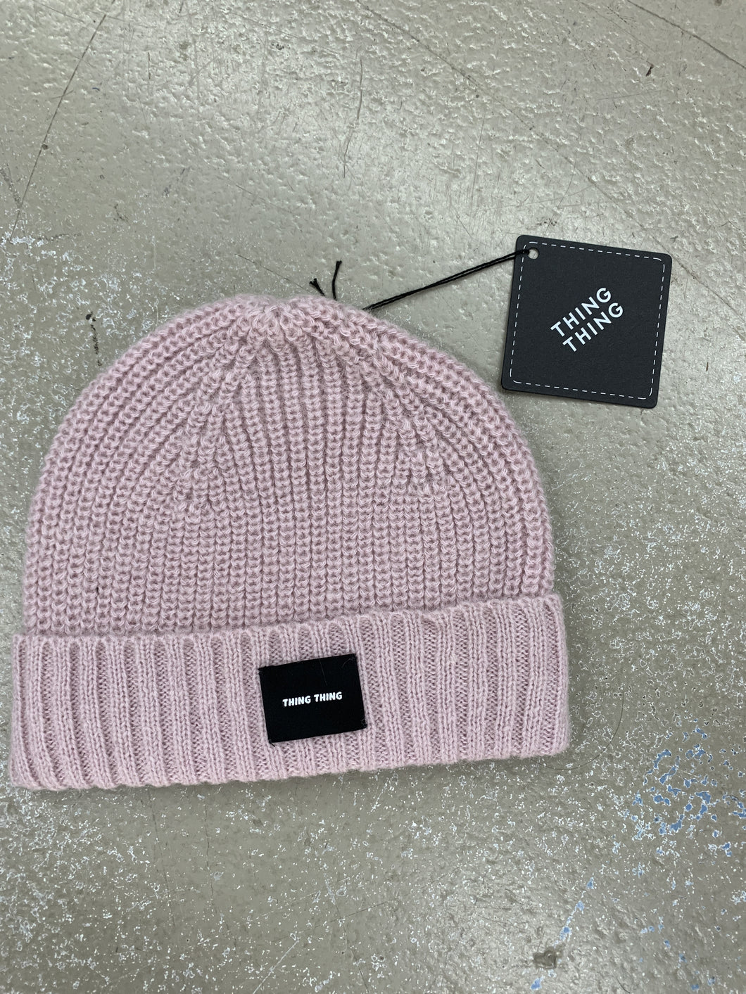 THING SPECKLE BEANIE DUSTY PINK 02