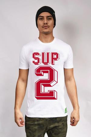 SUP2 COLLEGE WHT/RED TEE