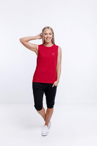 HL251 05 TAYLOR SINGLET CHILLI