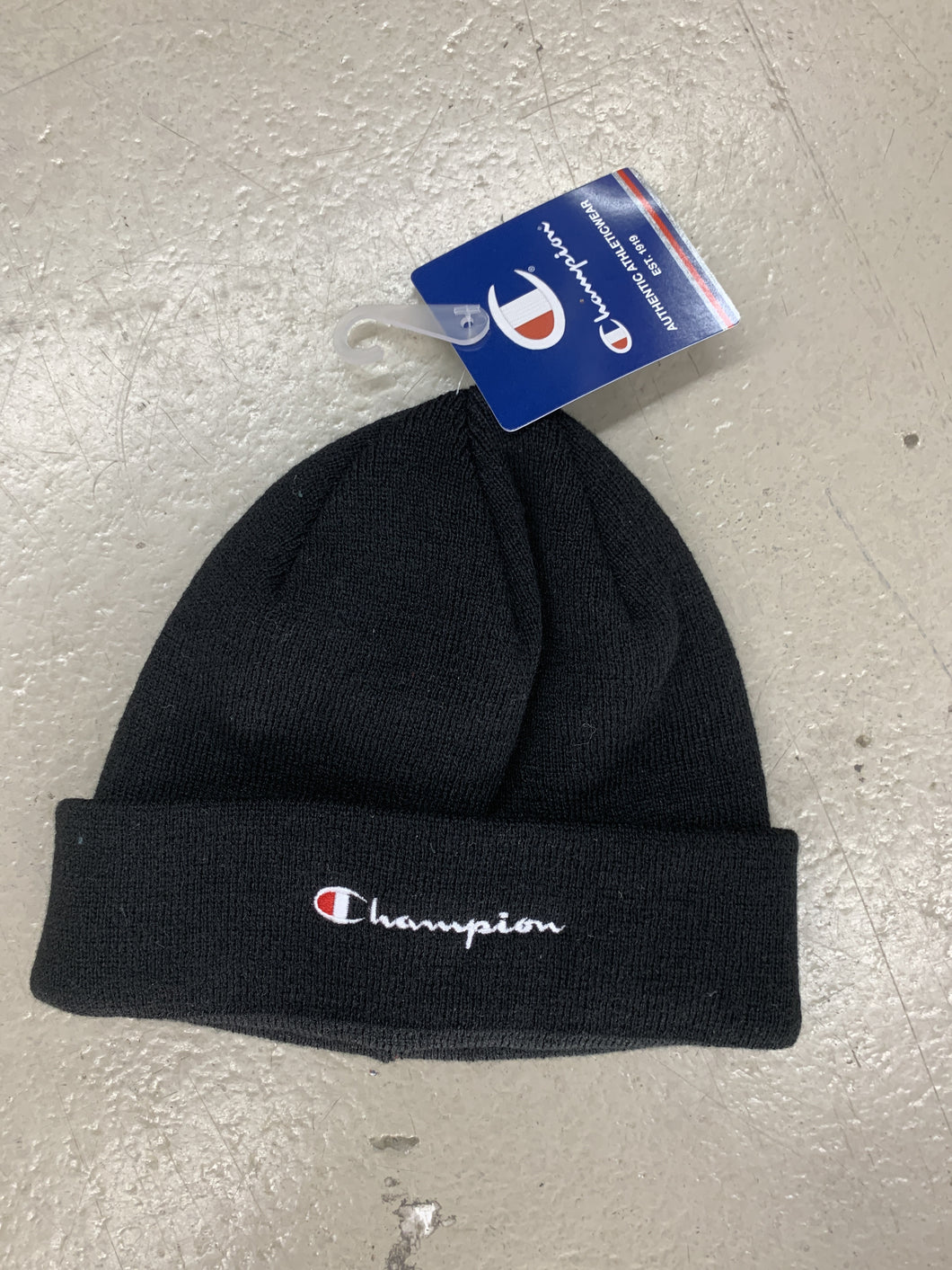 CHAMPION ACT SCRIPT BEANIE ZYR8N BLK