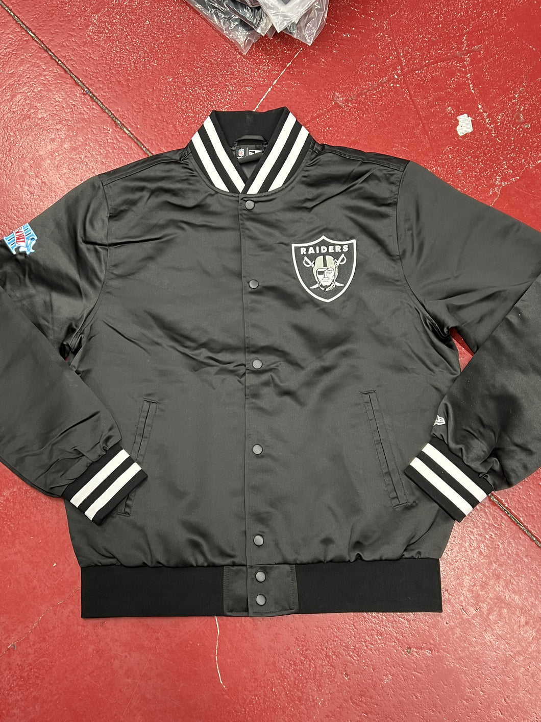 Satin deals raiders jacket