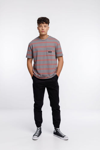 TT POCKET TEE GREY/ORN 127104