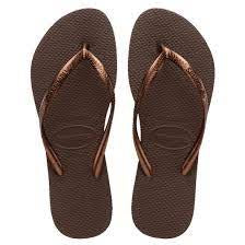 HAVAIANAS SLIMS DARK BROWNS