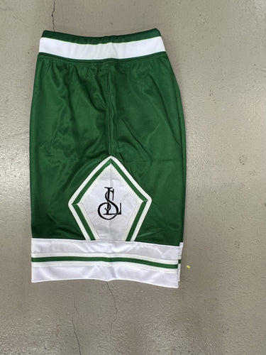 LS BASKETBALL SHORTS CELTIC GREEN/WHITE