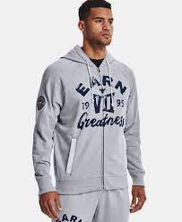 UA M ROCK ZIP UP 1370456 011 TERRY