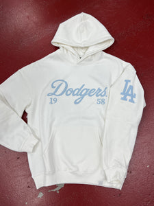 MJLD1146WHT DODGERS HOOD WHT