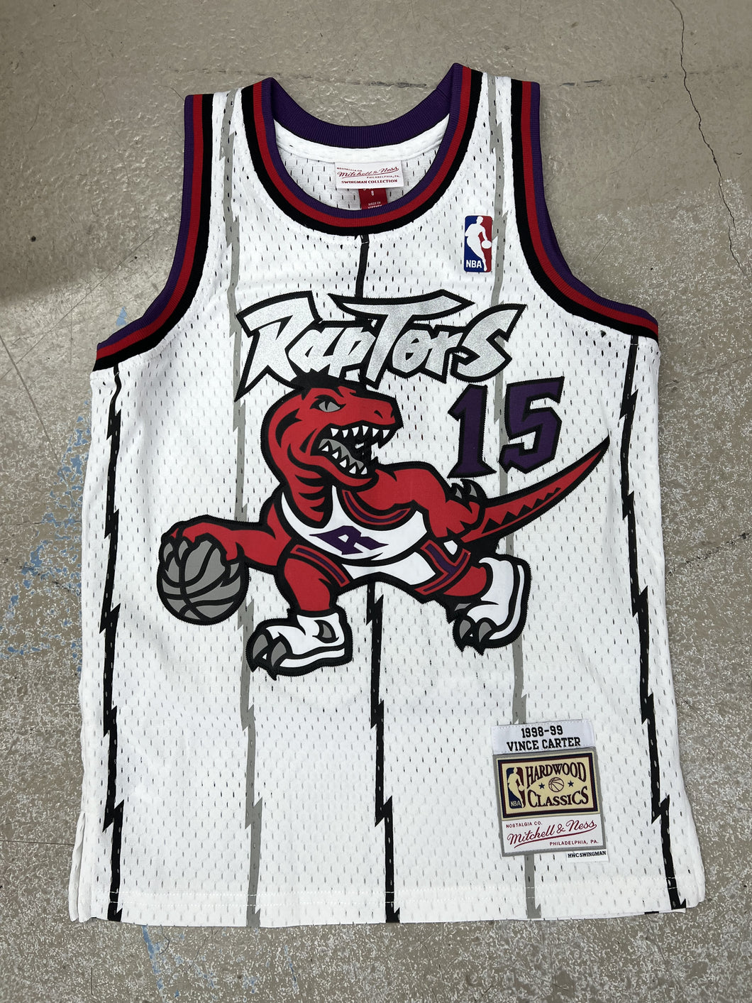 MNTR7BHM0 YTH RAPTORS CARTER WHT