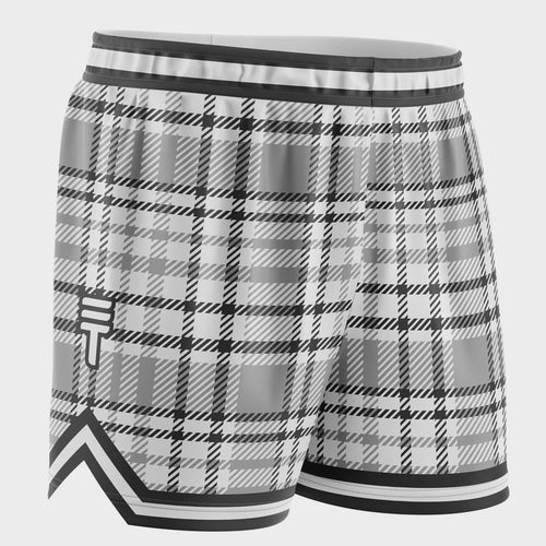 TT KIDS SHORTS TARTAN BLK