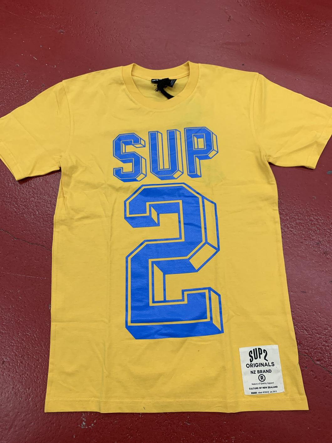 SUP2 COLLEGE TEE YELLOW/BLUE