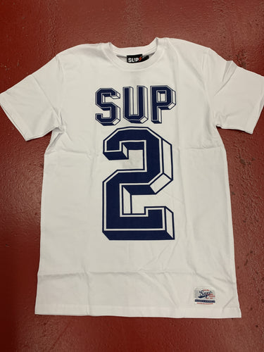 SUP2 COLLAGE TEE WHT/NAVY