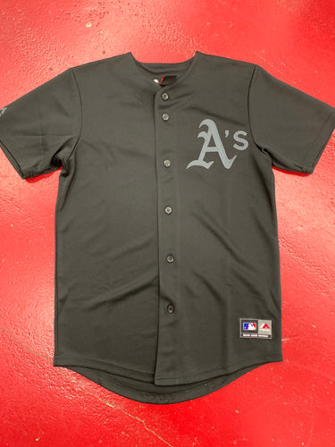 *MLB OAKLAND A'S BLK/BLK JSY 5148