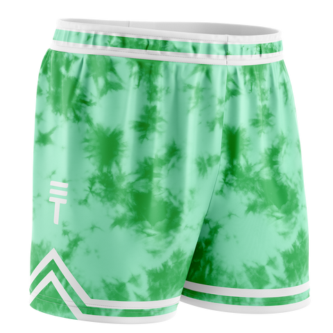 TT TIE DYE SHORTS LIME ADULTS